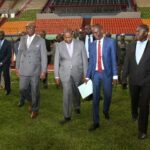 VISITE DU PRÉSIDENT DE LA RÉPUBLIQUE SUR LE CHANTIER DU STADE 20.000 PLACES A BANGUI